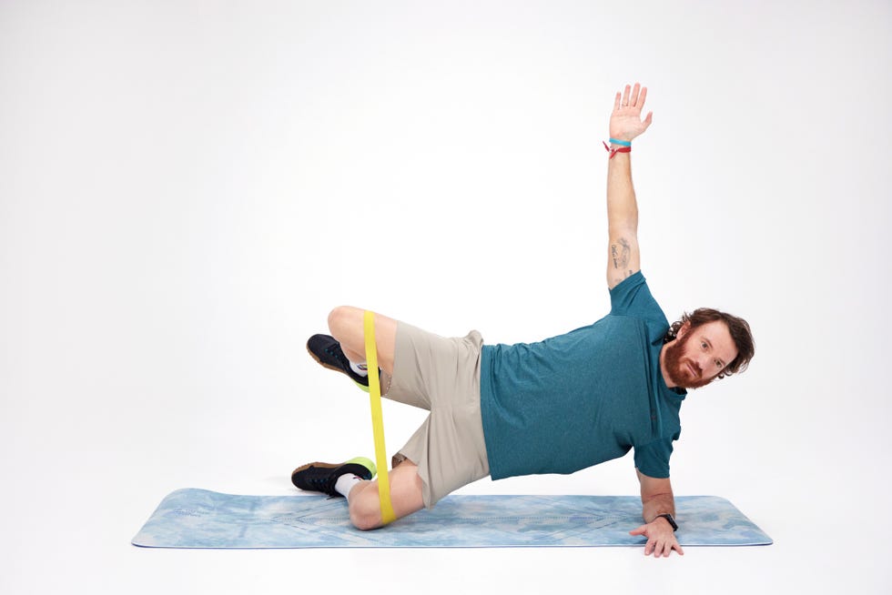 a man doing a handstand