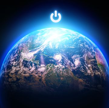 planet earth with power button