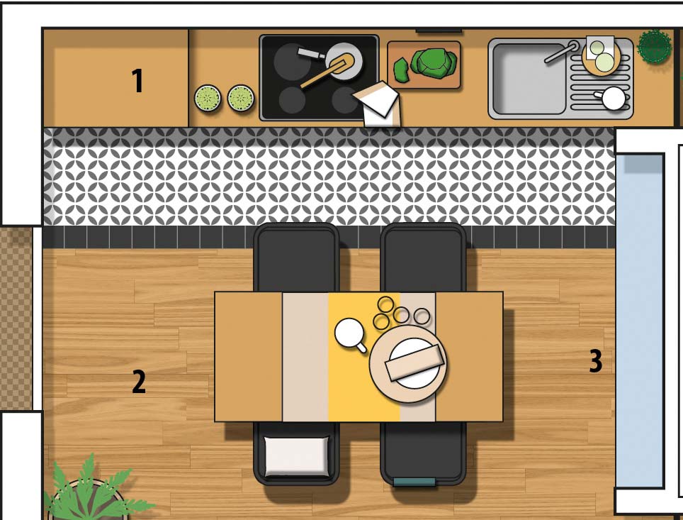plano de la cocina