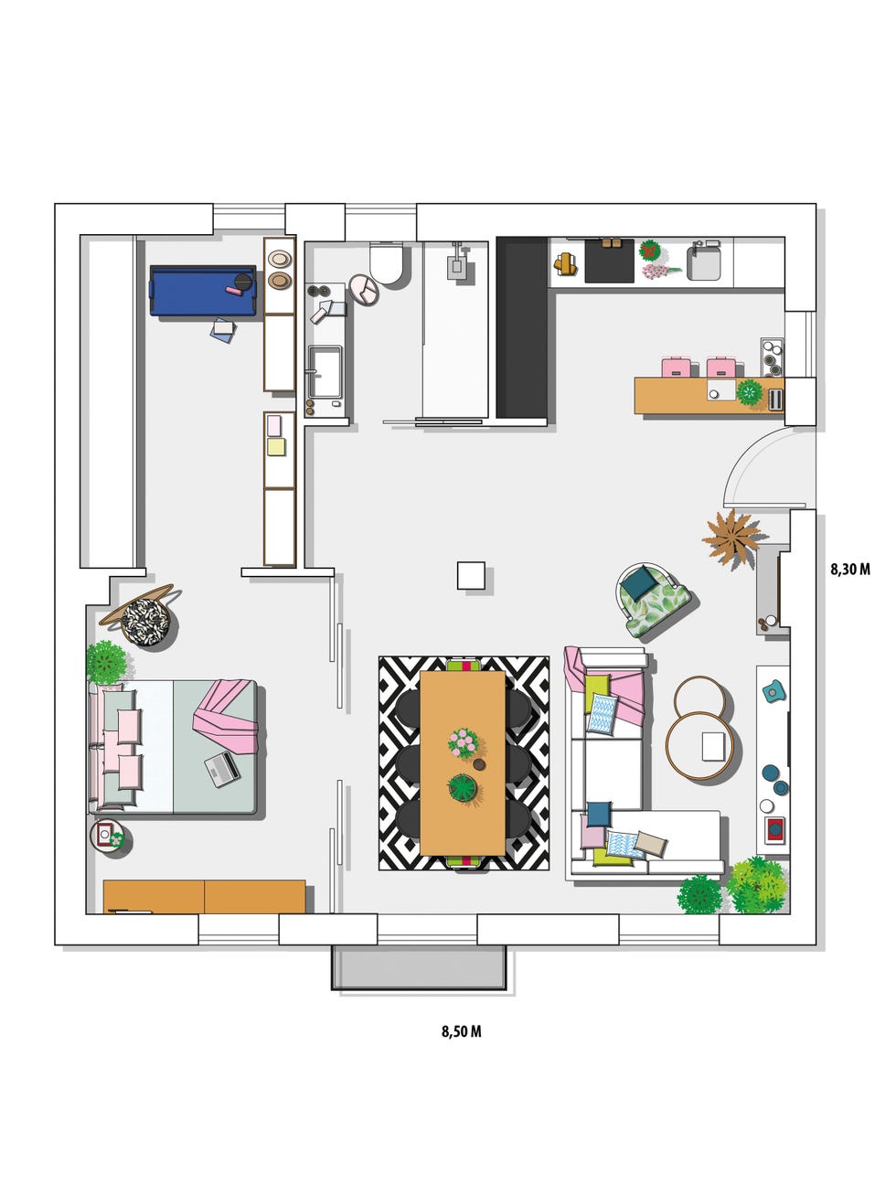 La casa de Luana: Plano de la vivienda