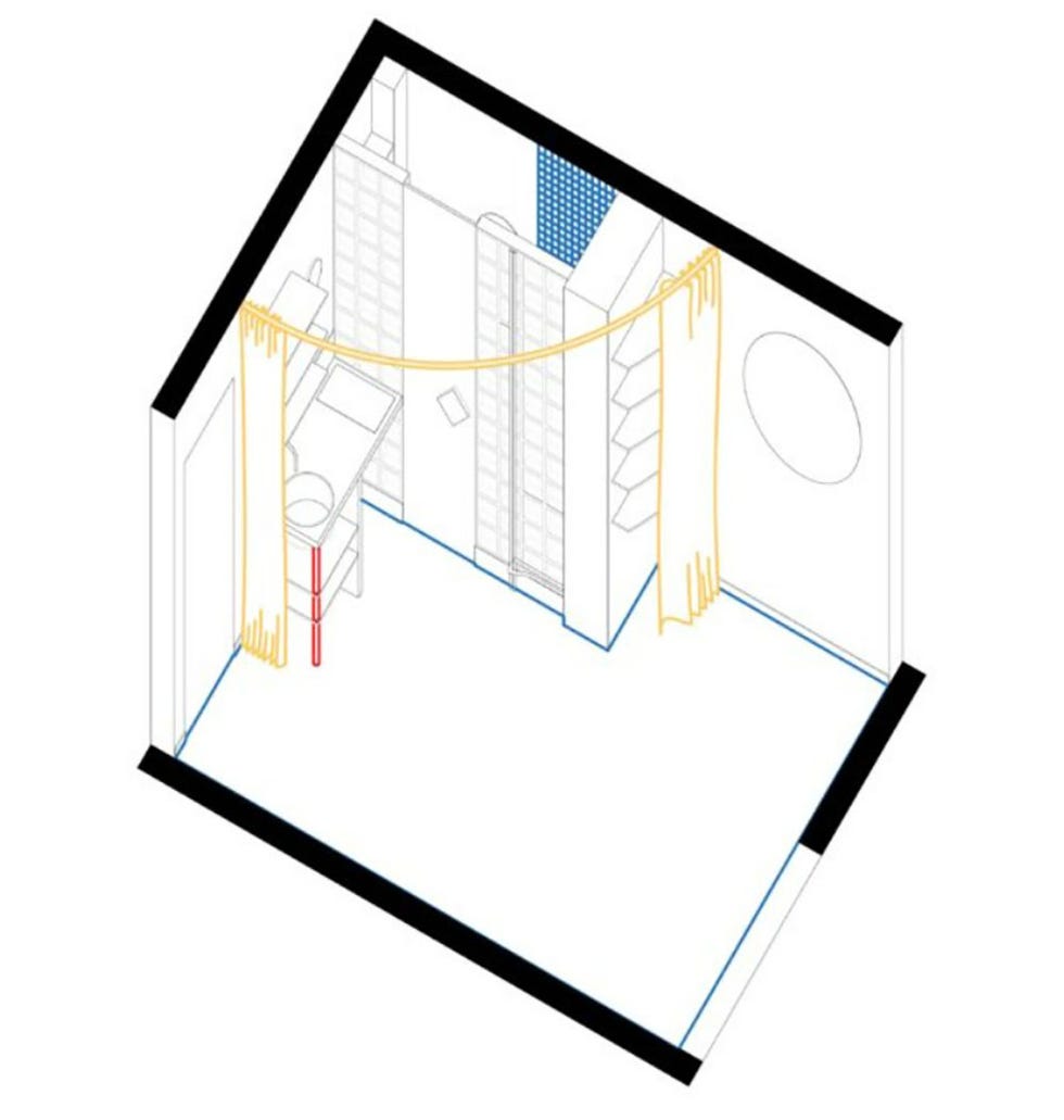 apartamento 13 m2 color mondrian