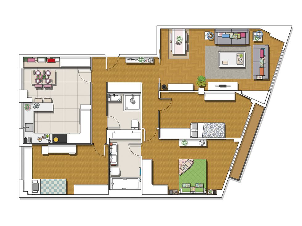 Floor plan, Plan, Land lot, Drawing, Artwork, Room, Architecture, House, Floor, Building, 