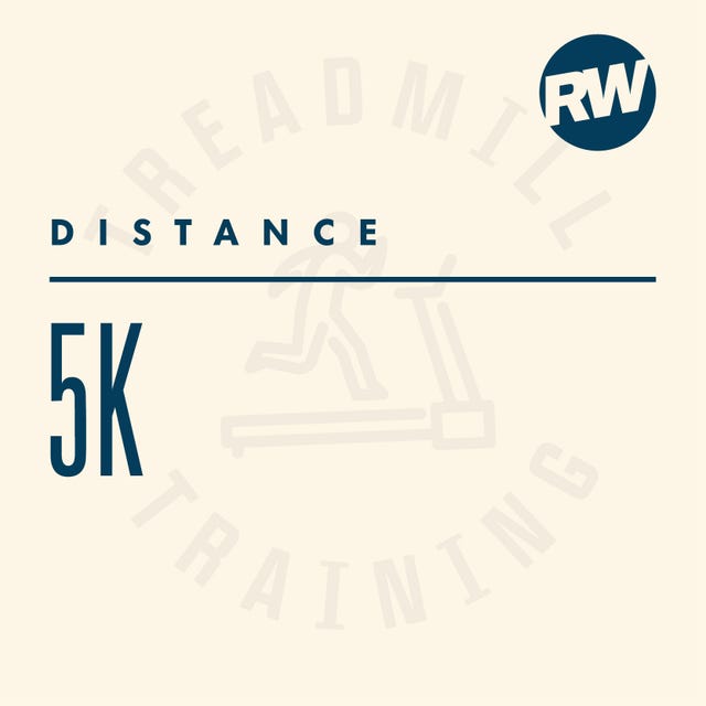 information highlighting a 5k running distance for treadmill training