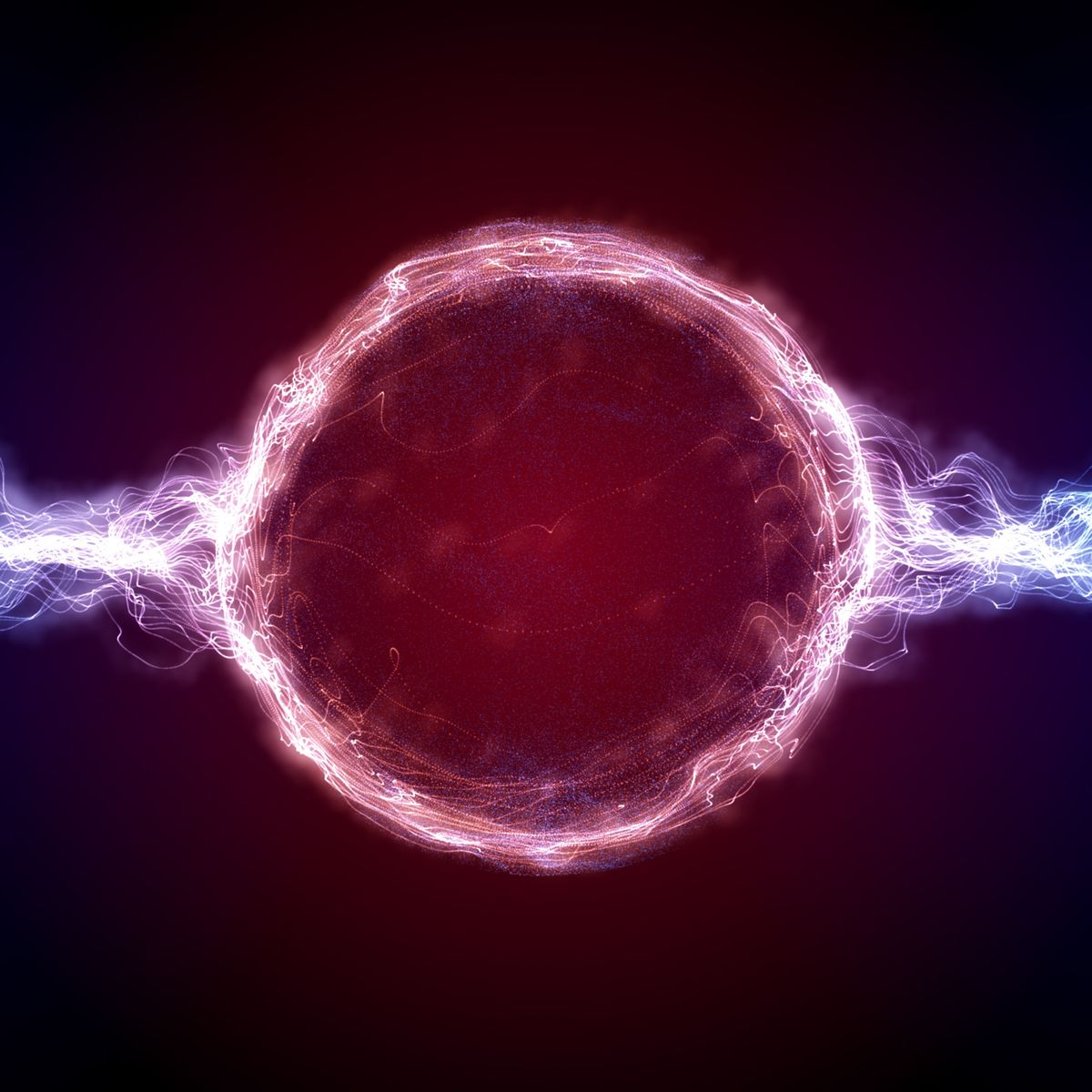 plasma flowing from ball, illustration