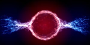 plasma flowing from ball, illustration