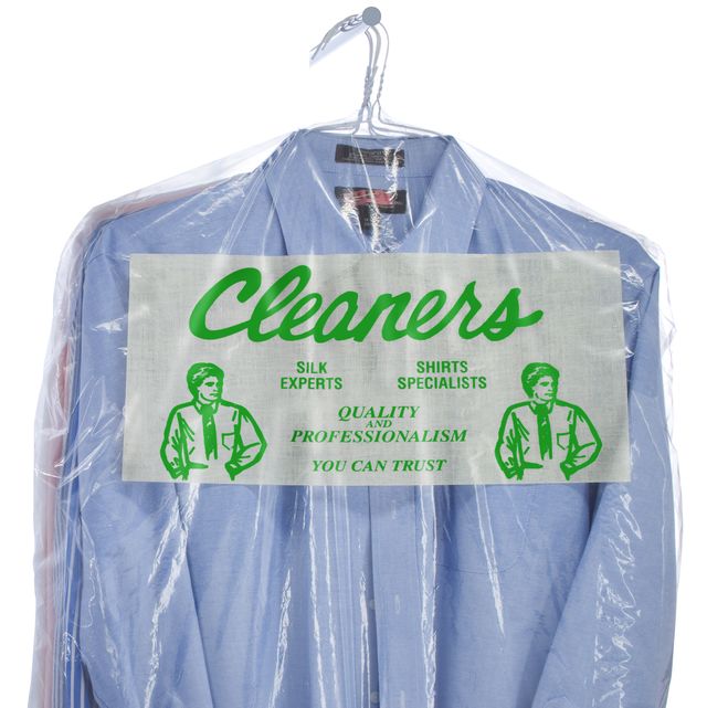 Plastic Bag of Dry Cleaned Shirts