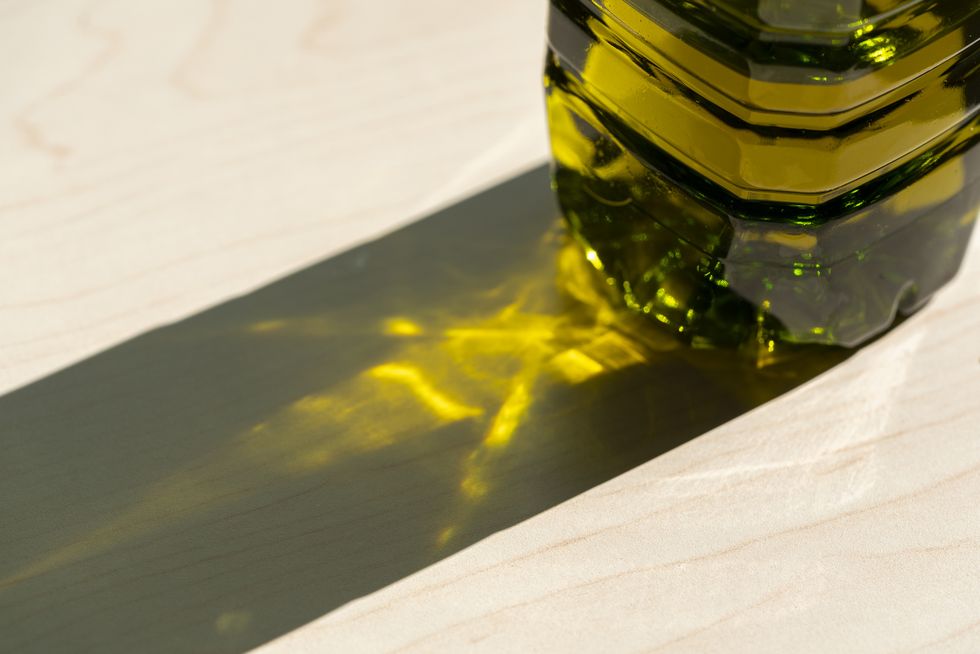 plastic bottle of olive oil