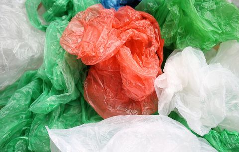 Plastic shopping bags padding