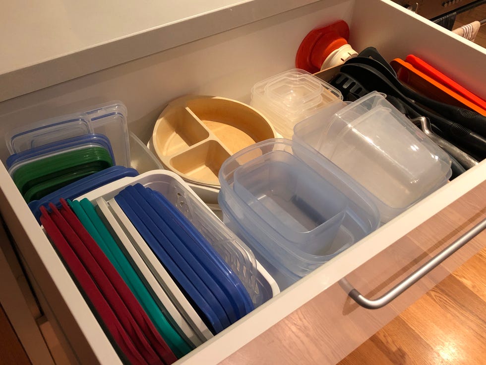 tupperware in drawer