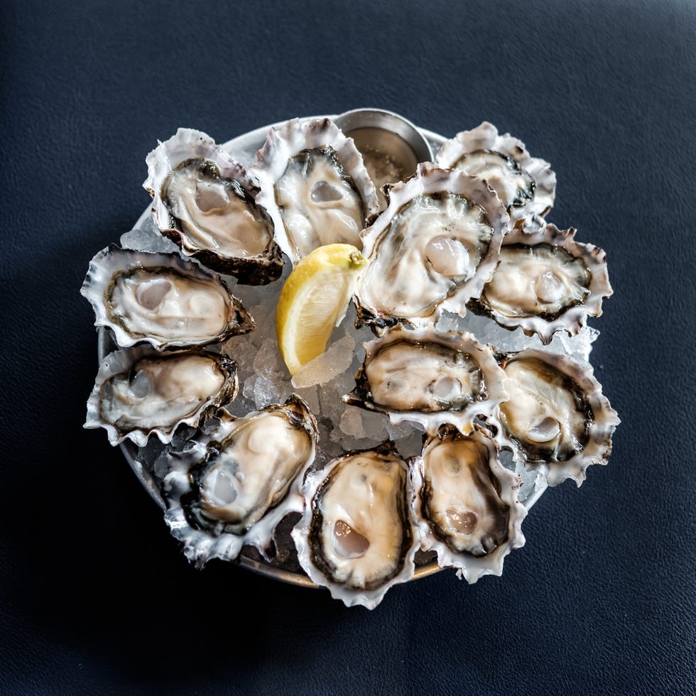 Plate of Fresh Oysters