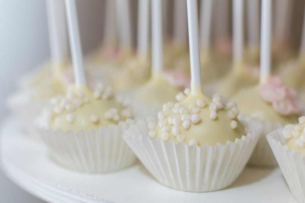 plate of pop cake or sticky cakes stylish pastries as a decoration for the holidays sweet bar