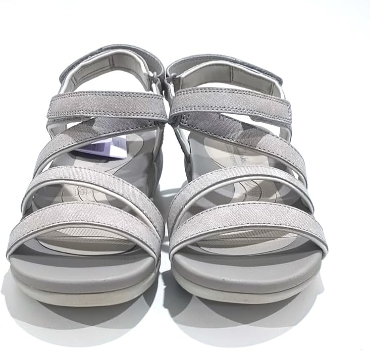 sandalia clarks plateada