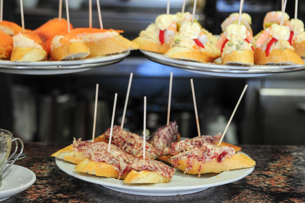plates of pintxos
