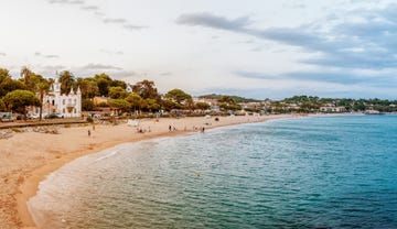 sant pol beach in catalonia, spain