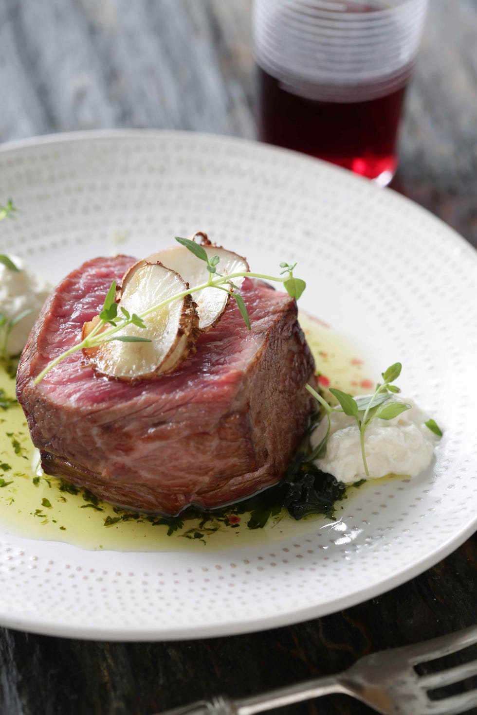 Solomillo con salsa verde