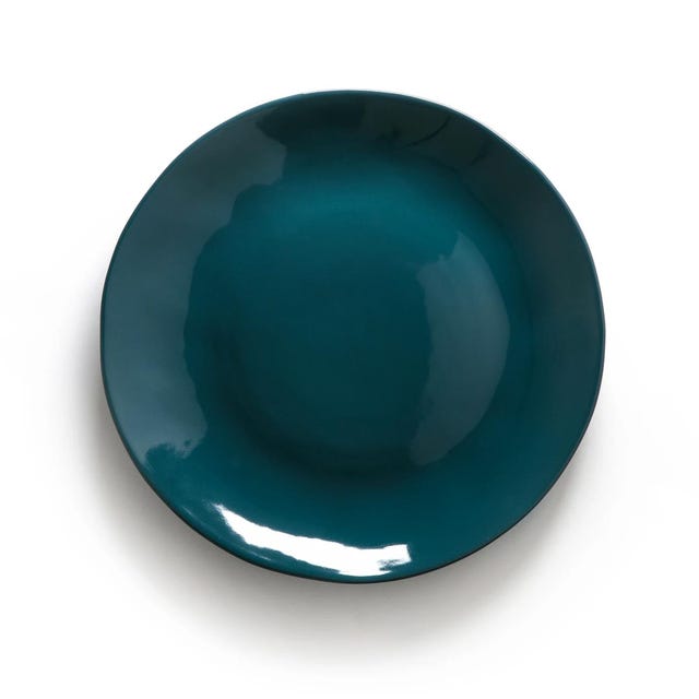 plato llano azul