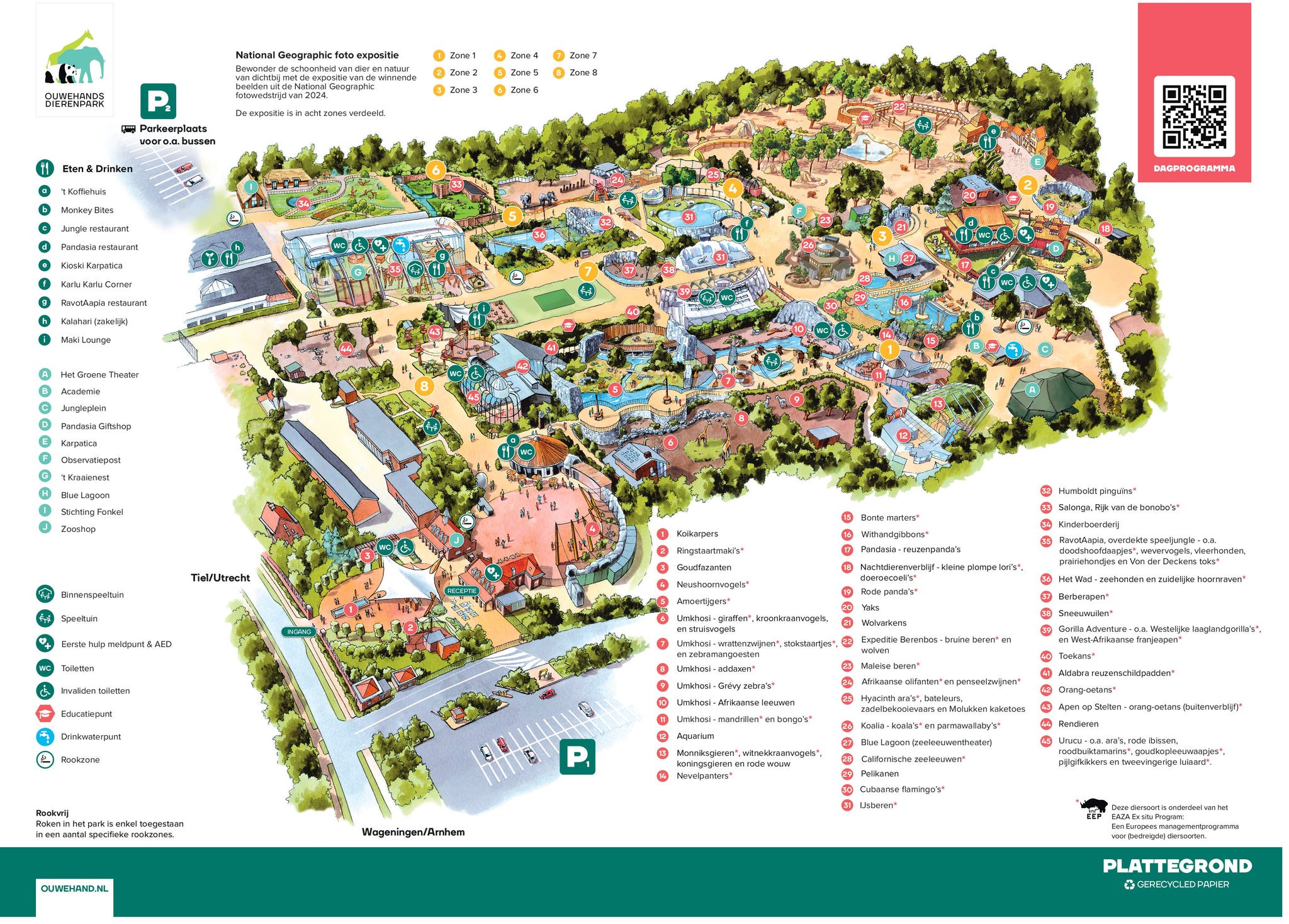 plattegrond ouwehands dierenpark