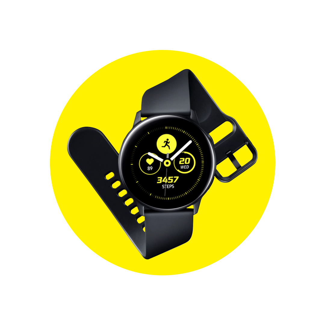 Yellow, Watch, Logo, 