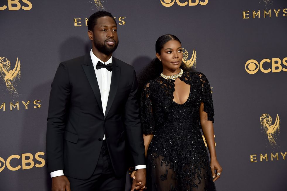 gabrielle union and dwyane wade at the 69th annual primetime emmy awards