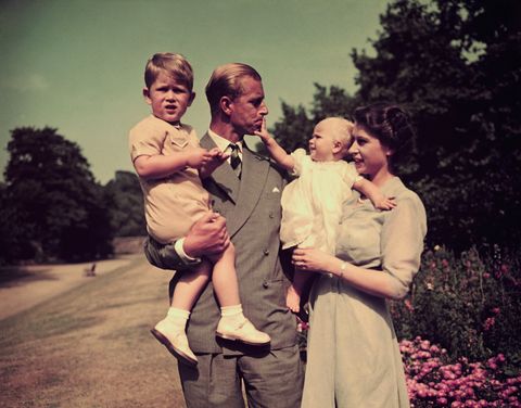 playful portrait of the royal family