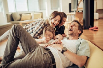 playful young family