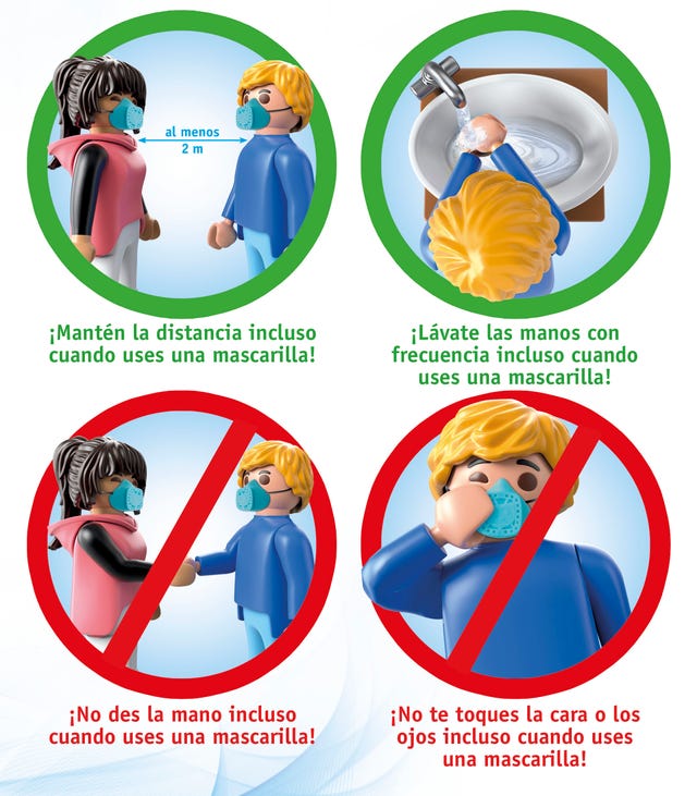 los muñecos de playmobil te muestran las normas para luchar contra el covid 19