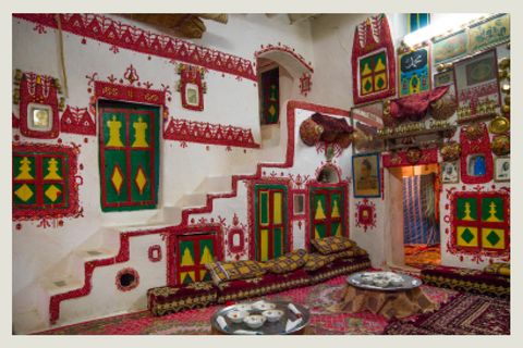 traditional house decoration in the old town, tripolitania, ghadames, libya