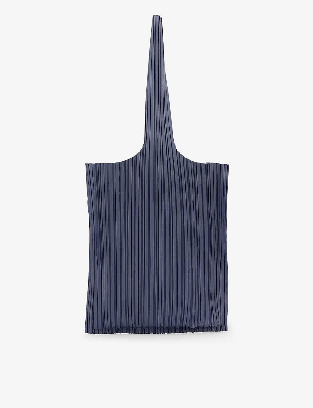 Pleats Please Issey Miyake Pleated Woven Tote Bag in Black