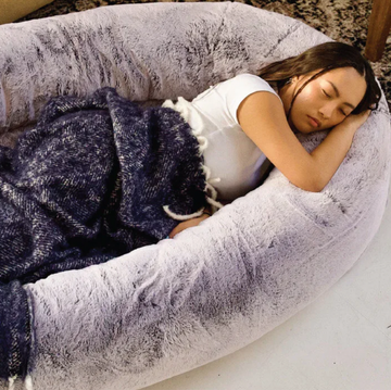 a human dog bed plufl