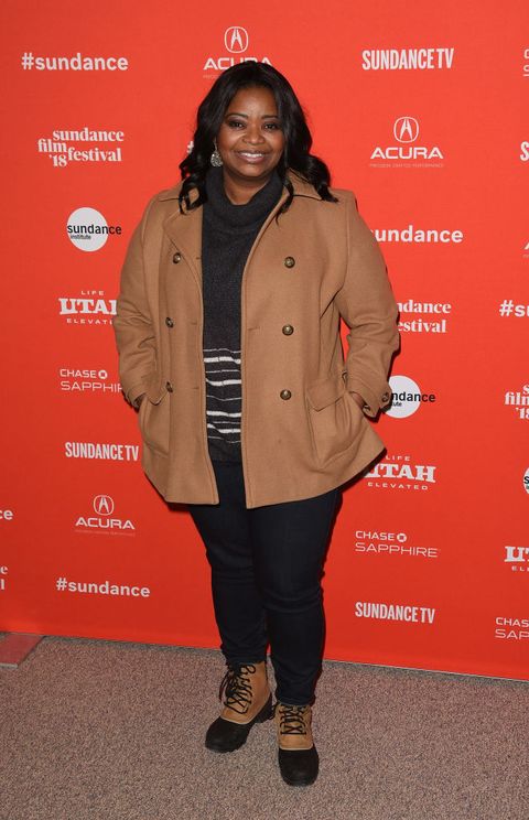 plus size winter outfits octavia spencer