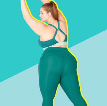 woman in plus size workout clothing set