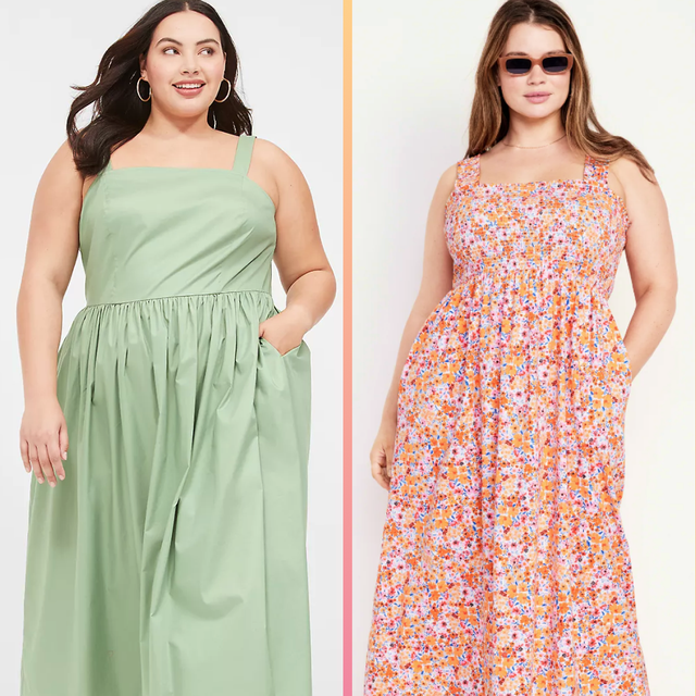 Sexy Plus Size Women's Fashion Print Strap Loose Long Dress - The
