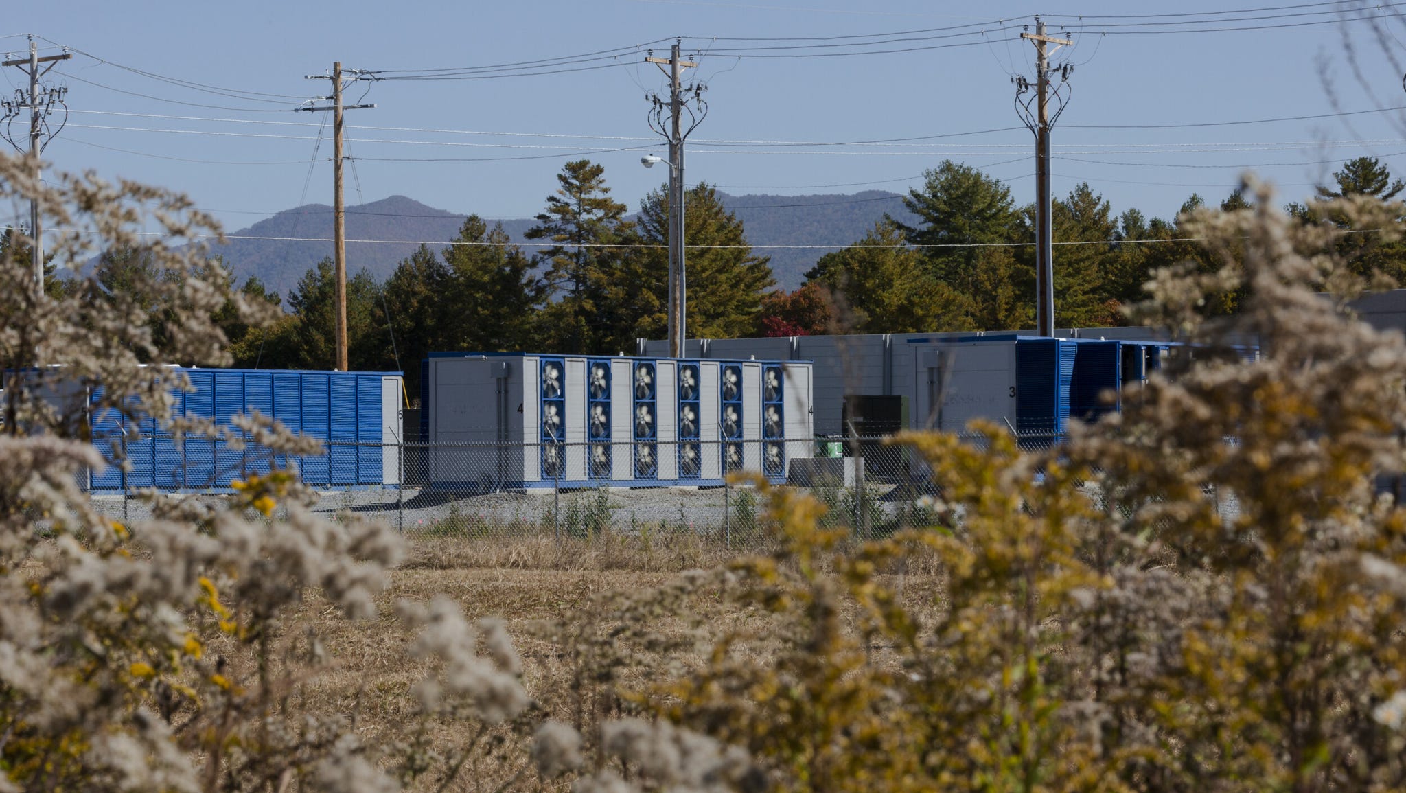 view of a crypto mine in murphy, nc, on october 14, 2022