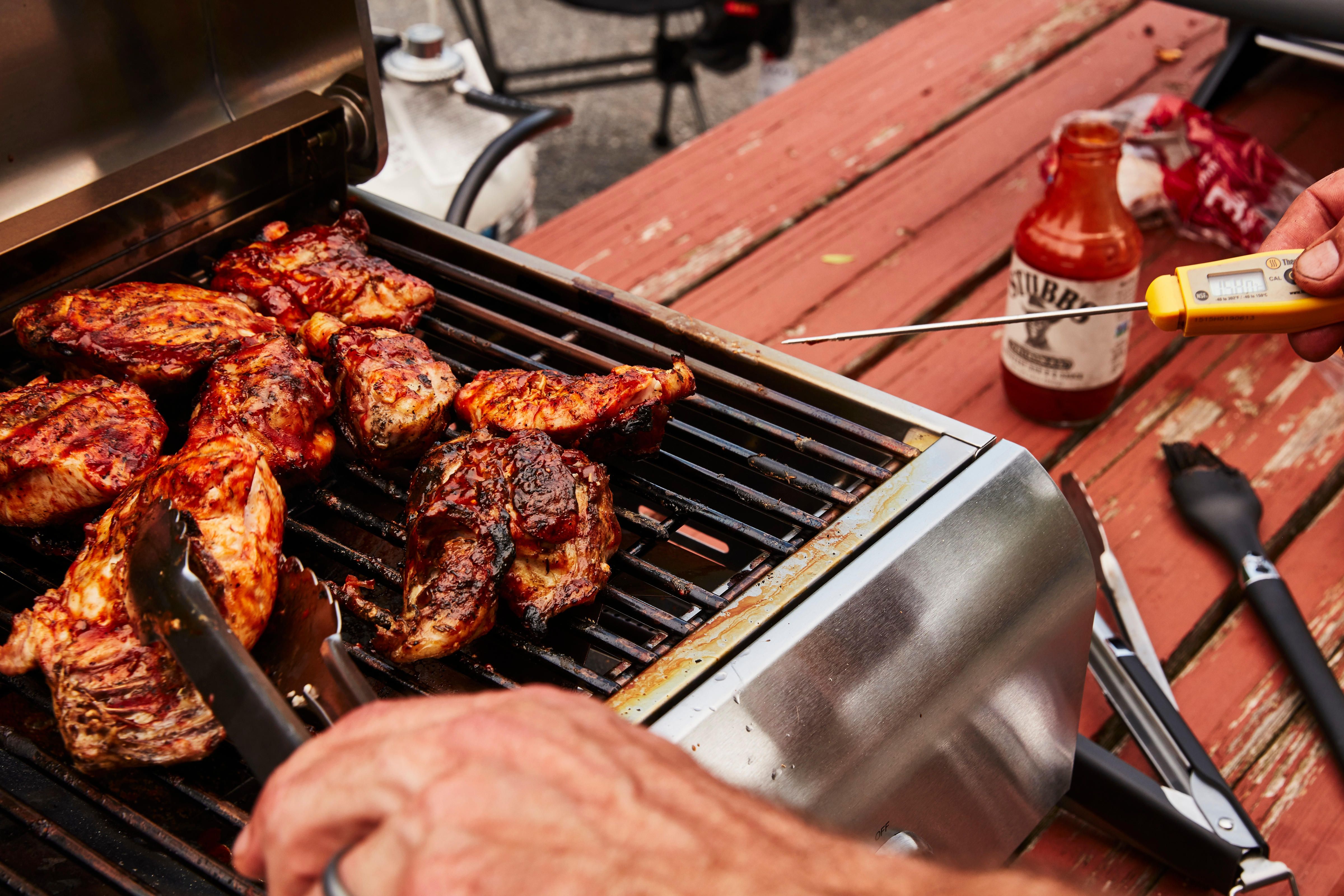 Digital Thermometer Talking Instant Read- Electronic BBQ- Great for  Barbecue, Baking, Grilling, Cooking, All Food & Meat, Liquids- Collapsible