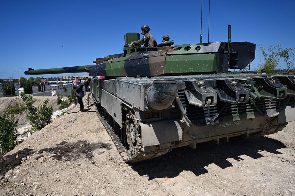 french soldiers drive a leclerc tank as they take part in a demonstration at the eurosatory international land and airland defence and security trade fair, in villepinte, a northern suburb of paris, on june 12, 2022 photo by emmanuel dunand  afp photo by emmanuel dunandafp via getty images