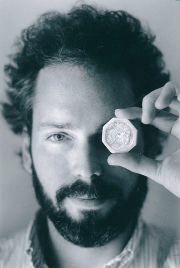 nov 24, 1989; delaware, oh, usa; thomas thompson with a 50 dollar pioneer gold piece retrieved earlier in 1989 from the wreck of the gold ship central america. the ss central america steamer sank in 1857 off the carolina coast with tons of gold aboard. mandatory credit: lon horwedel usa today network