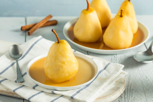 poached pears in syrup