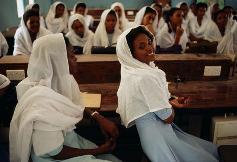 When Sudan achieved independence in 1956 96 percent of women were illiterate This picture from the March 1982 issue shows a classroom full of women eager to learn And the efforts for equality continuein 2019 the Sudanese government repealed a restrictive law that governed how women were to look and act in public