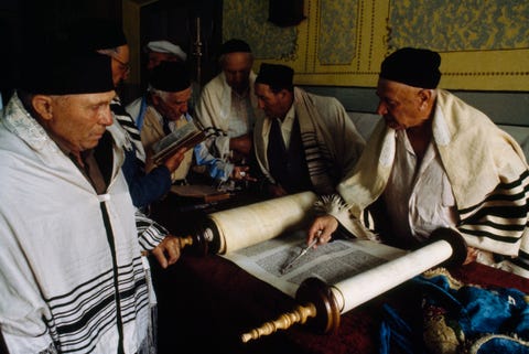 Men attend a service at a synagogue in Kiev Ukraine When this photo was published in 1987 it was the only remaining synagogue in the city and did not have a rabbi Now there are some 20000 Jews in Kiev and two synagogues