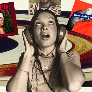 collage of person with headphones and podcast recs collage of person with headphones and podcast recs