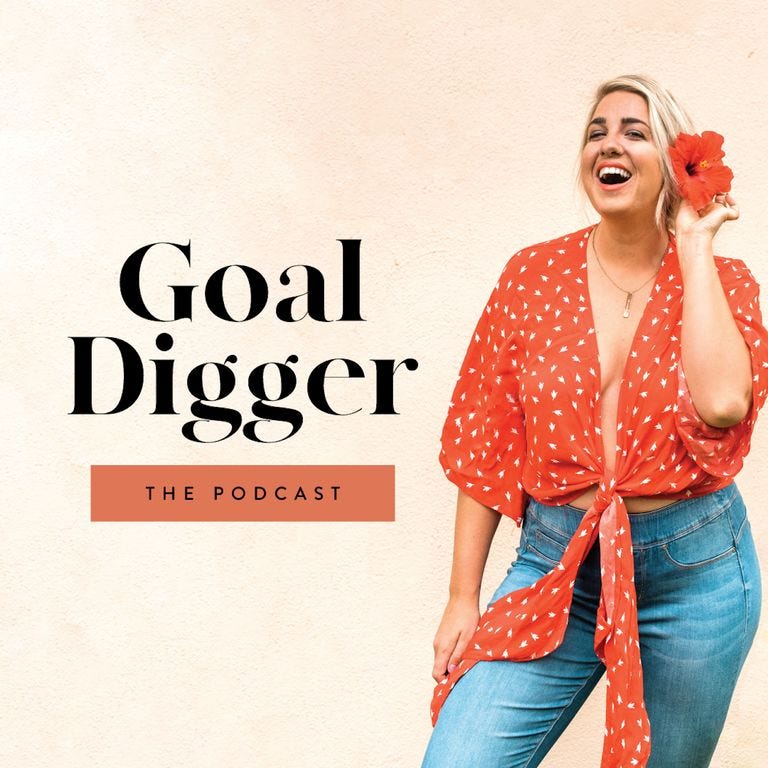 the goal digger podcast logo with jenna kutcher
