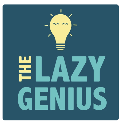the lazy genius podcast logo