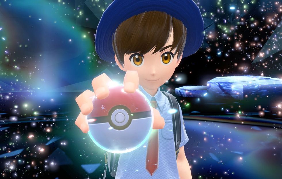 pokémon scarlet and violet male trainer in school outfit