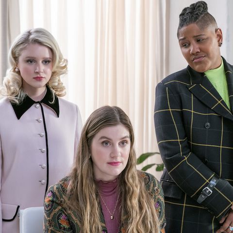 the politician l to r julia schlaepfer as alice charles, laura dreyfuss as mcafee westbrook and rahne jones as skye leighton in episode 206 of the politician cr nicole rivellinetflix © 2020