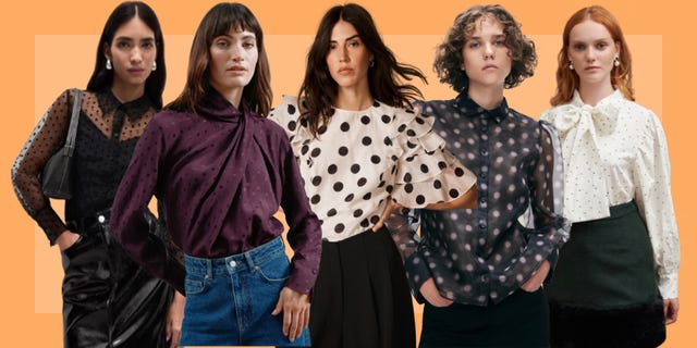 polka dot blouse