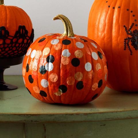 polka dot pumpkin decorating ideas