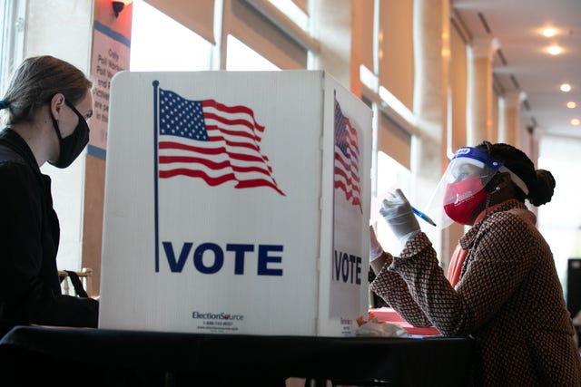 across the us voters flock to the polls on election day