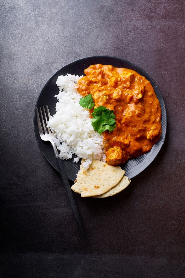 pollo al curry con arroz basmati