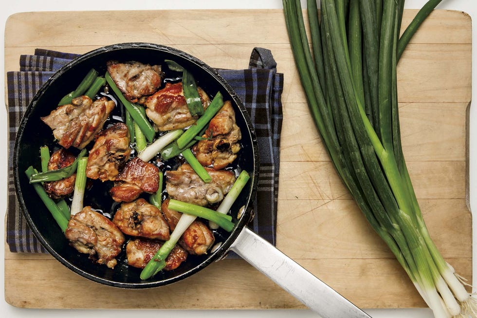 Pollo al jengibre con cebollas de verdeo: Paso 3