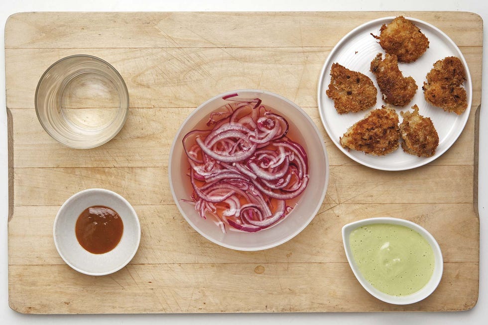 Pollo frito con aguacate: Paso 3